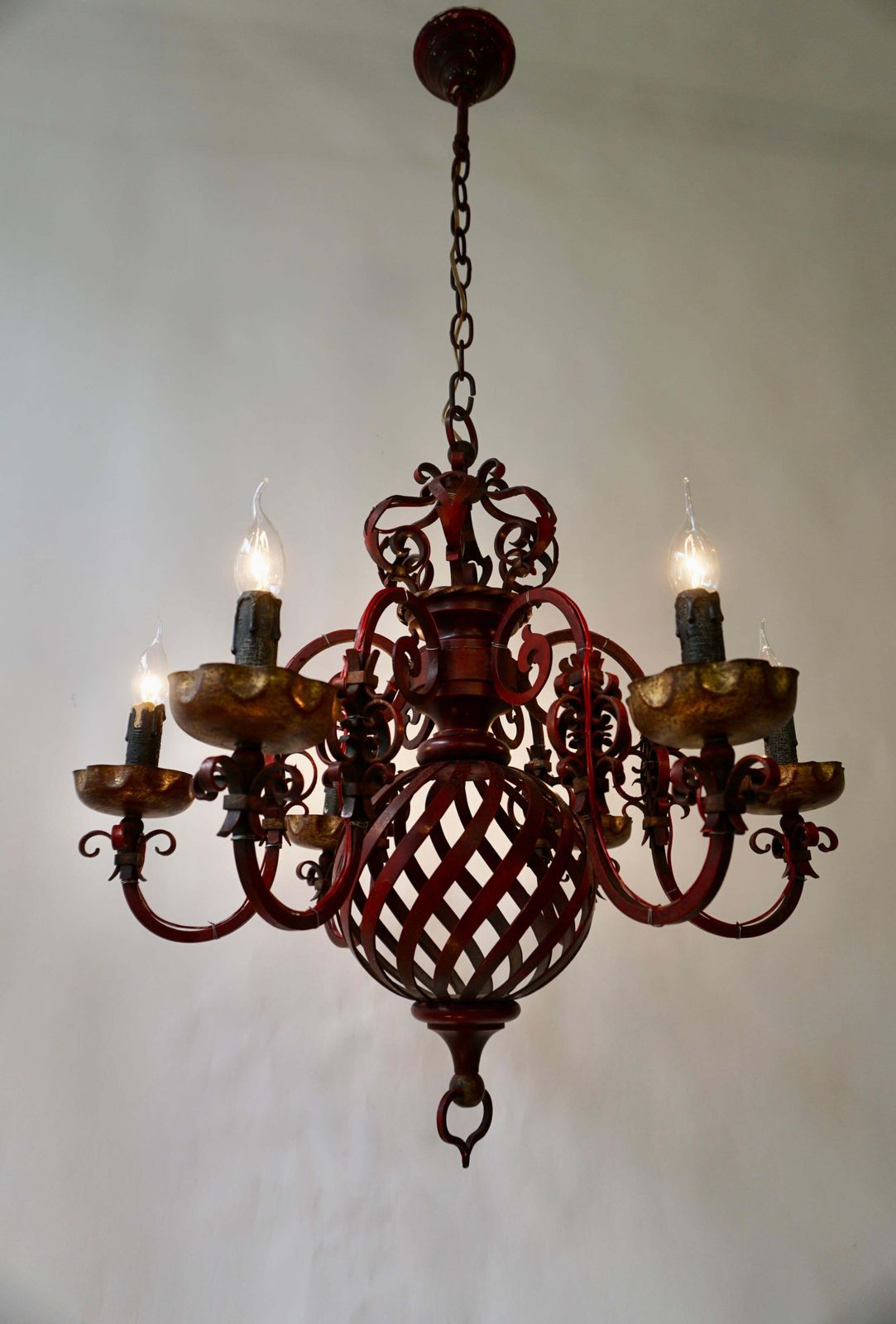 French Wrought Iron Chandelier photo vinterior
