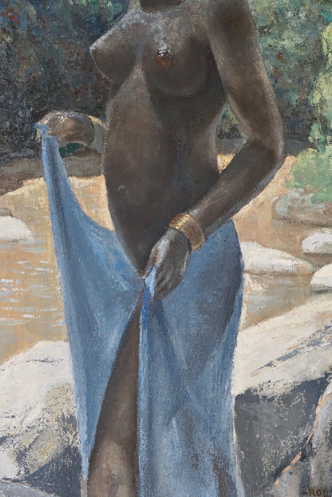 Figurative Painting Of A African Nude Woman By Rob Francken photo Art