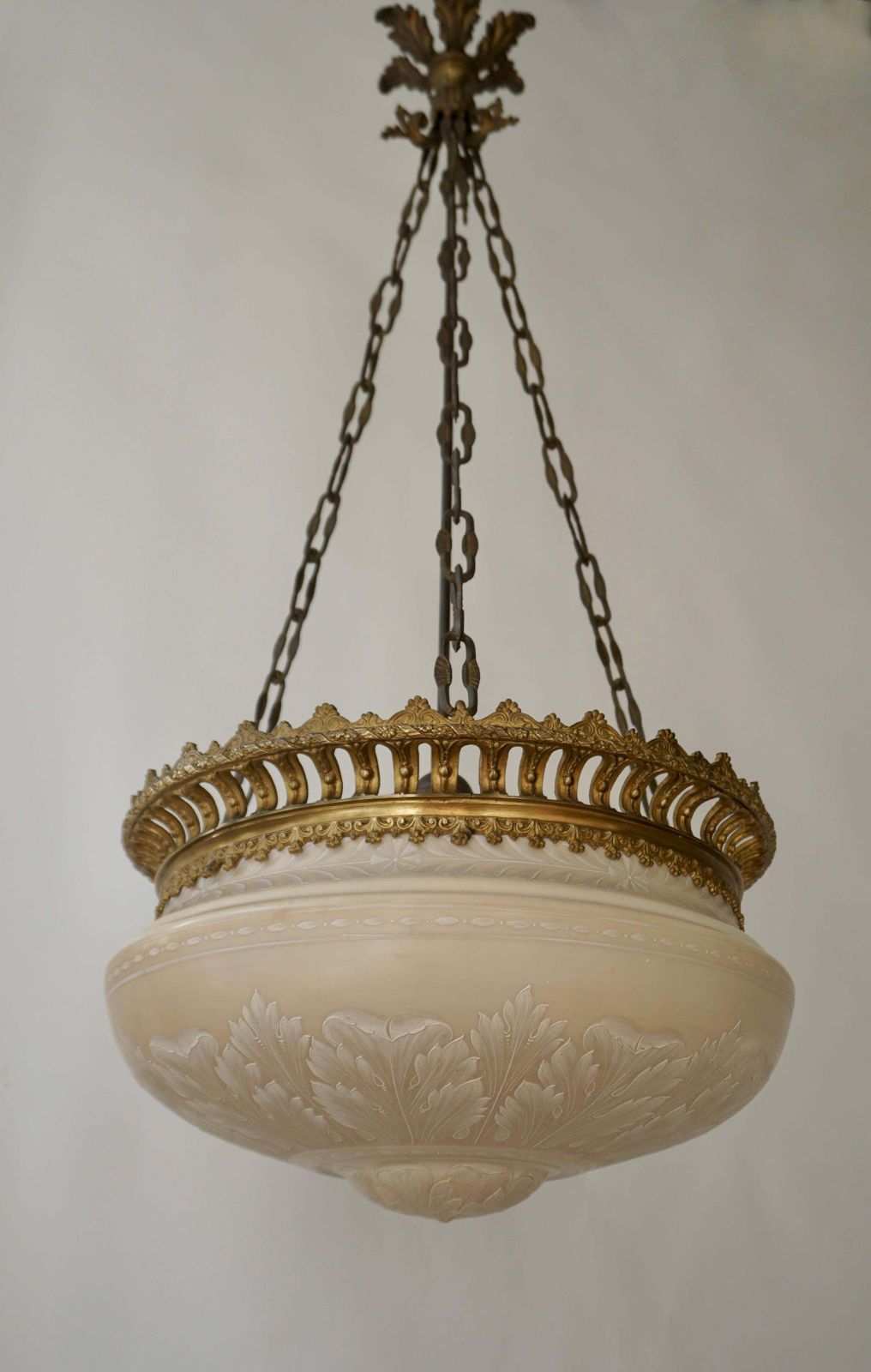 Superb Antique Lampshade Chandelier Lithophane, Biscuit From Porcelain photo vintage