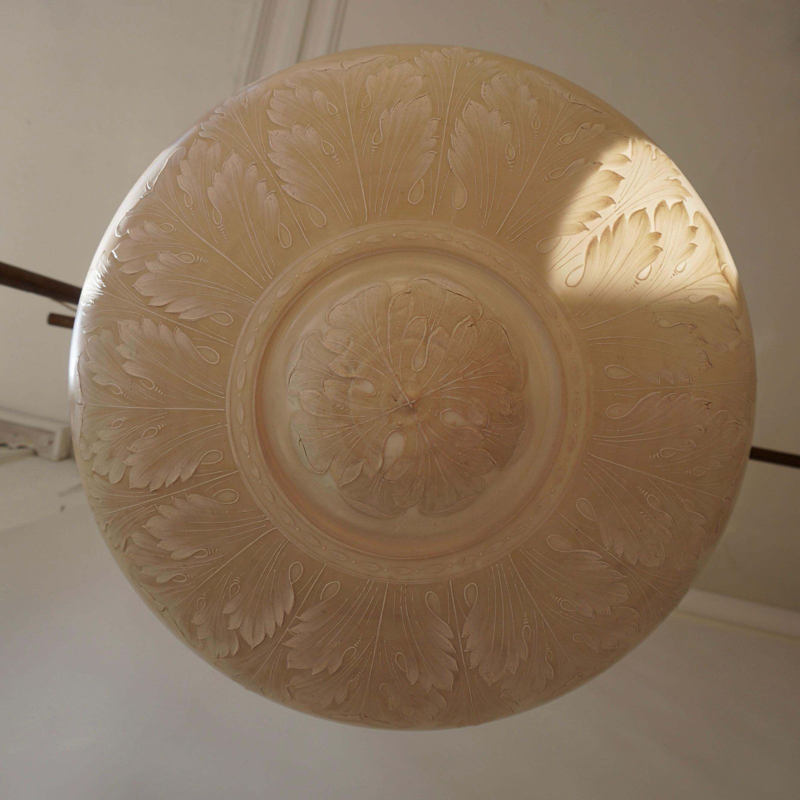 3736.0 Superb Antique Lampshade Chandelier Lithophane, Biscuit From Porcelain photo