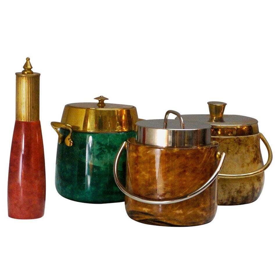 Fine And Rare Aldo Tura Cocktail Bar Set