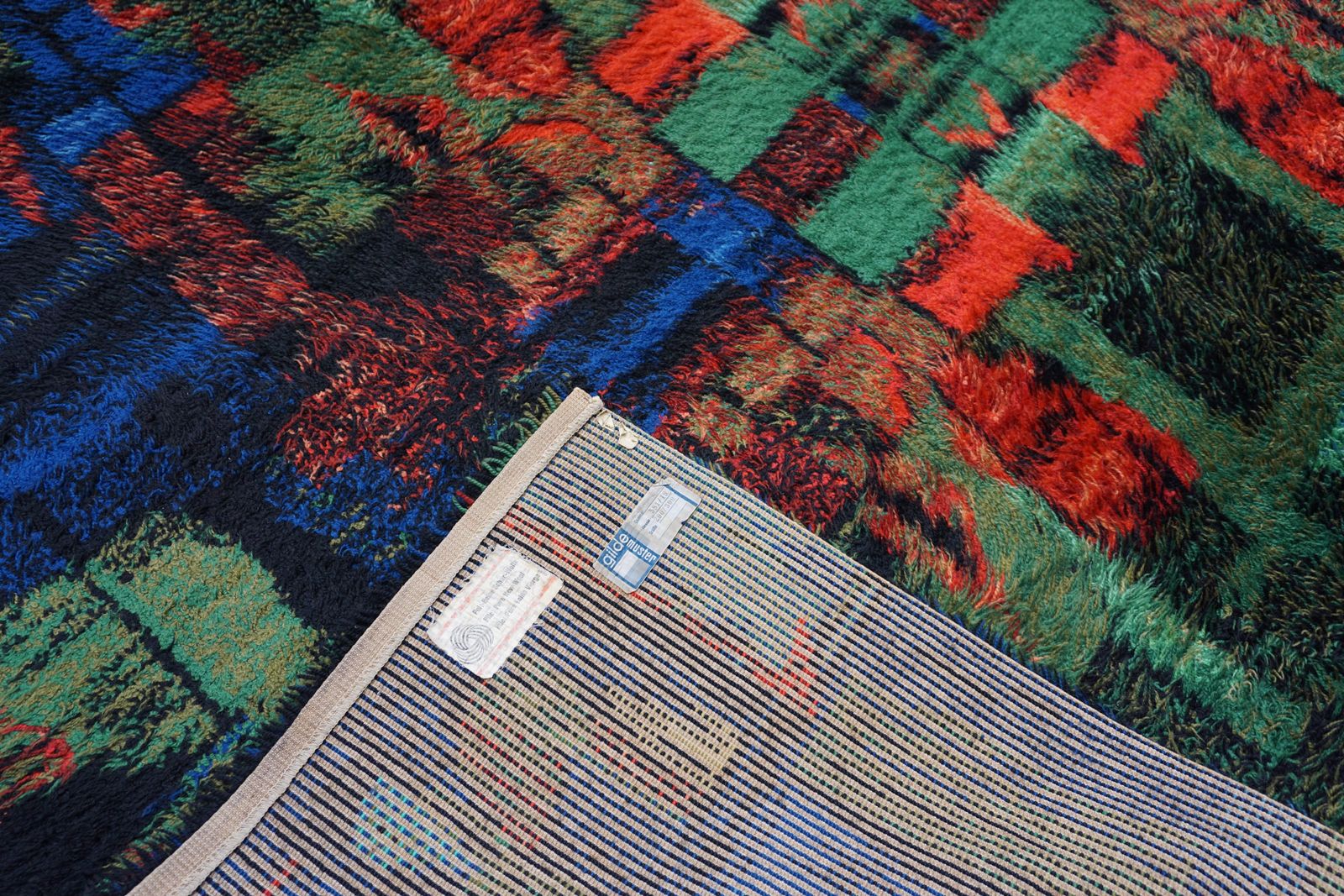 Ritva Puolita Gilde Muster Edition, Abstract Pure Wool Carpet Ca 1965 photo buy