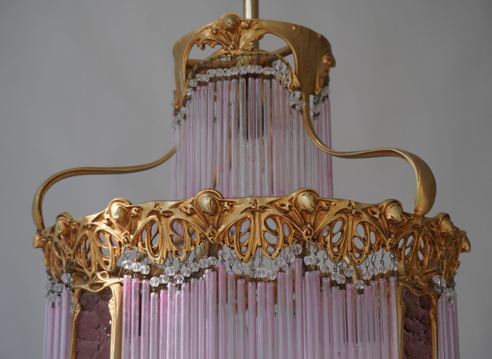 photo vinterior Art Nouveau Chandelier By Hector Guimard, France Paris 1900 1970