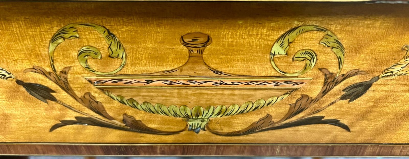Superb Antique Satinwood & Inlaid Bijouterie Cabinet photo Furniture