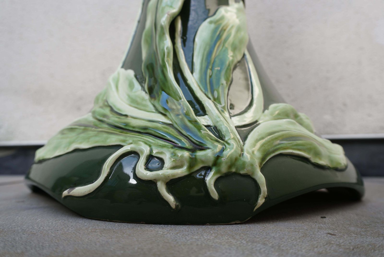 photo for sale Art Nouveau Pedestal In Ceramic, In The Massier Style, Circa 1900