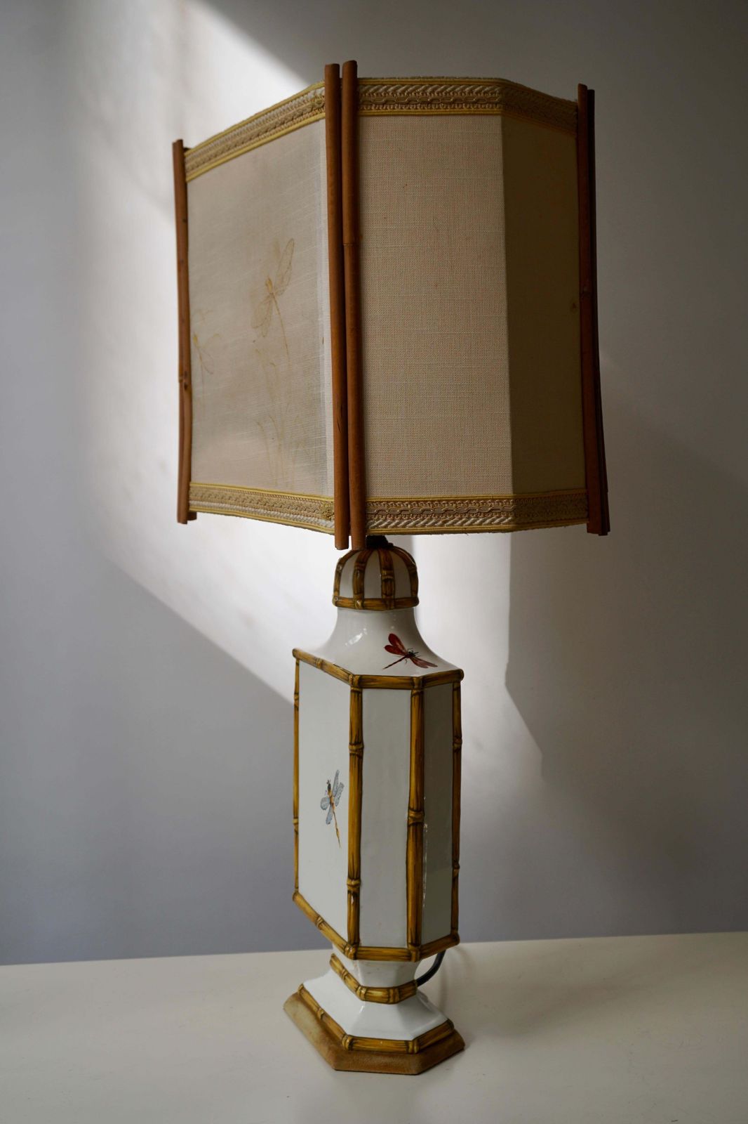 Art Nouveau Dragonfly Table Lamp photo vintage