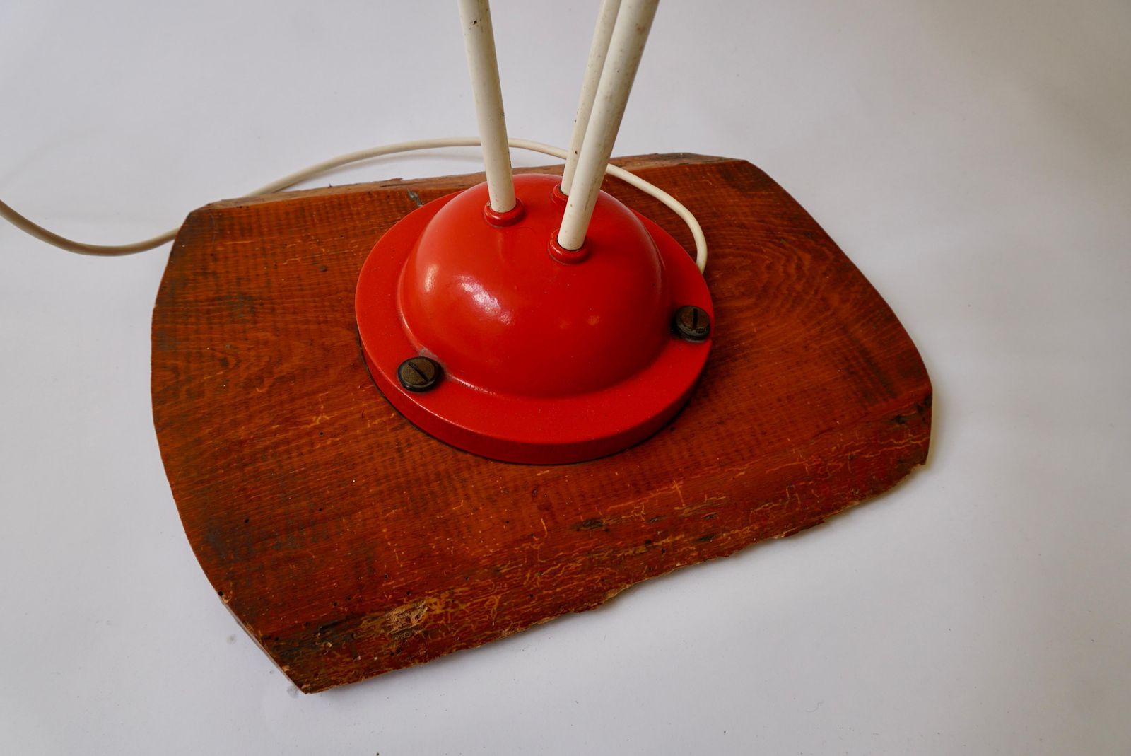 photo buy Charming Vintage Garden Lamp From The 1950s   Red And White