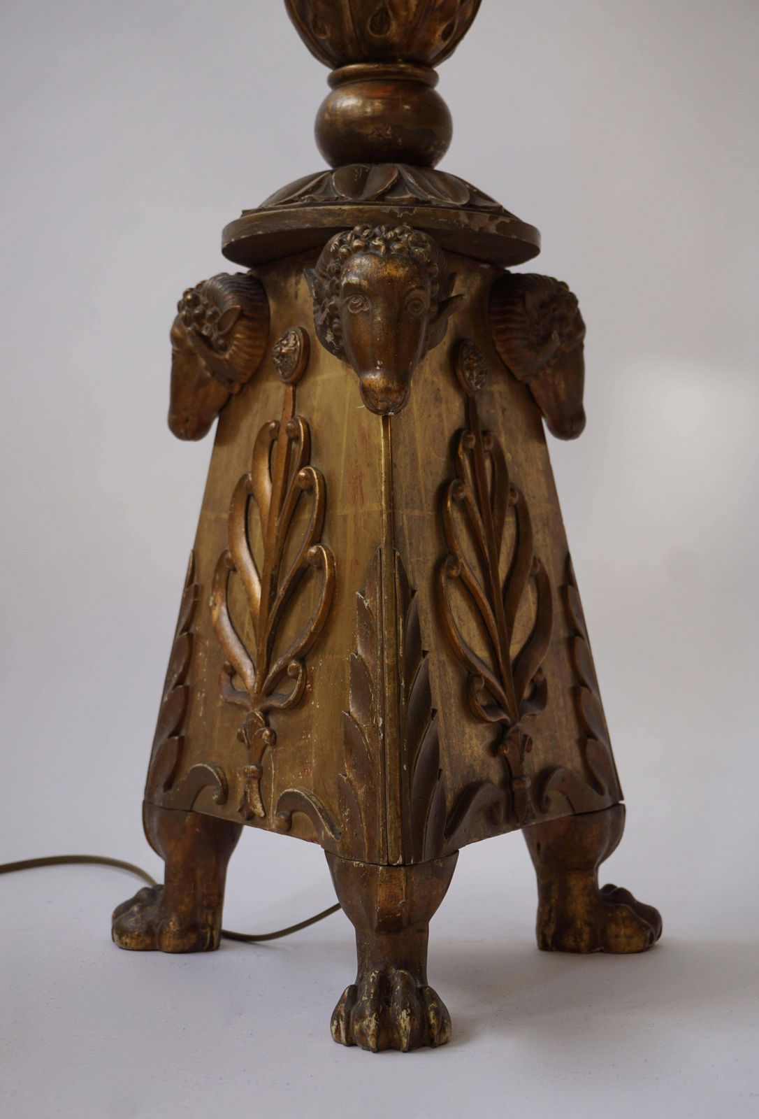 Giltwood Floor Lamp In The Greek Revival Neoclassical Style photo buy