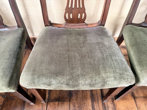 photo for sale Rare Original Howard & Sons Antique Green Carver Elbow Dining Chairs Set Of 8