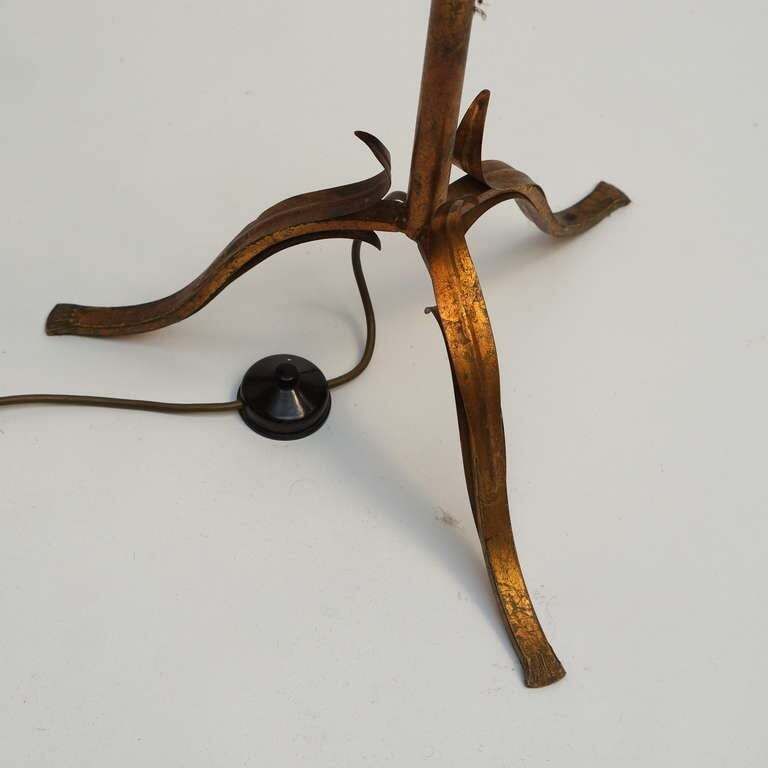 photo for sale Rare Gilt Metal Sheaf Of Wheat Floor Lamp By Hans Kogl