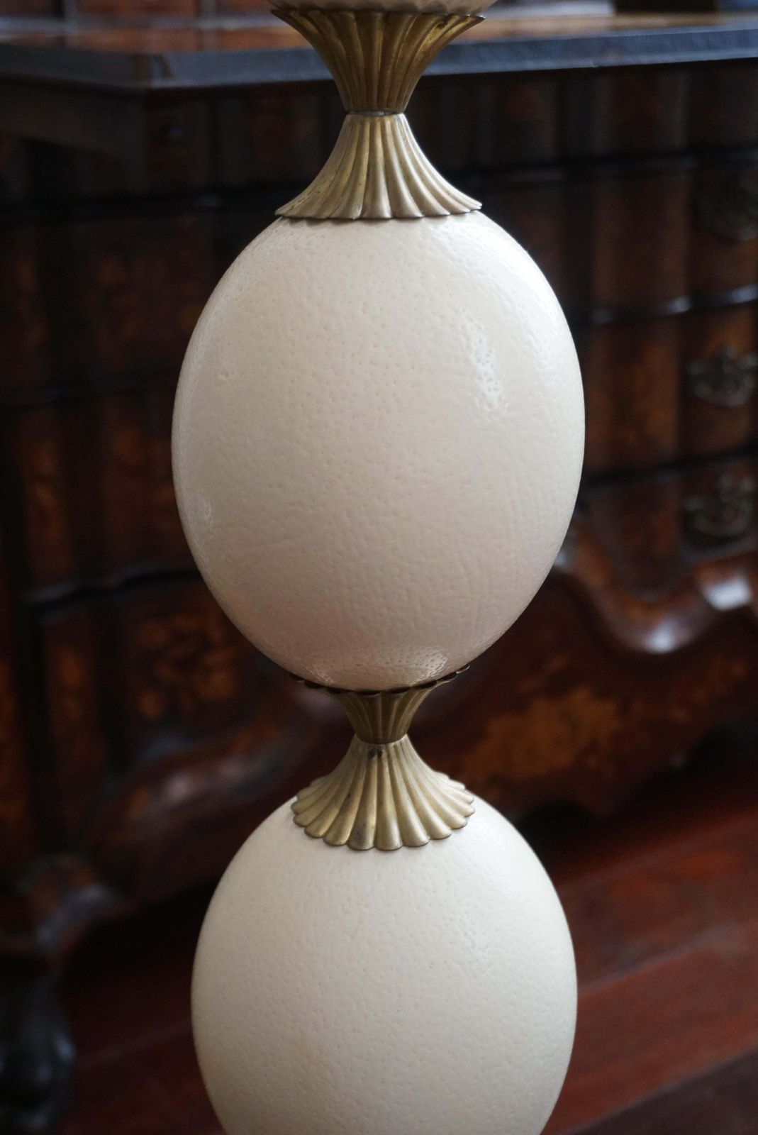 Rare 1970'  Ostrich Eggshell Floor Lamp In The Style Of Maison Charles photo buy