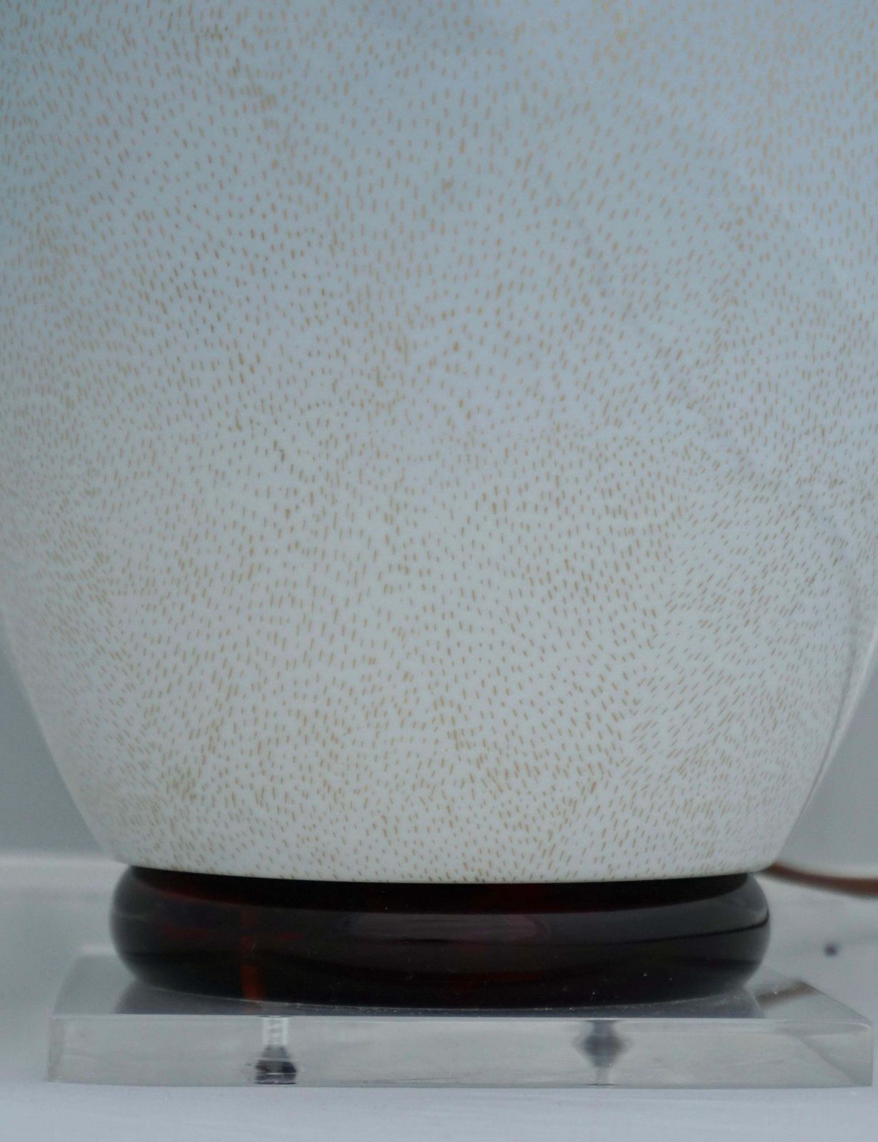 photo furniture Pair Of 1970s Murano Glass Gold Inclusion Table Lamps By Mangani, Italy