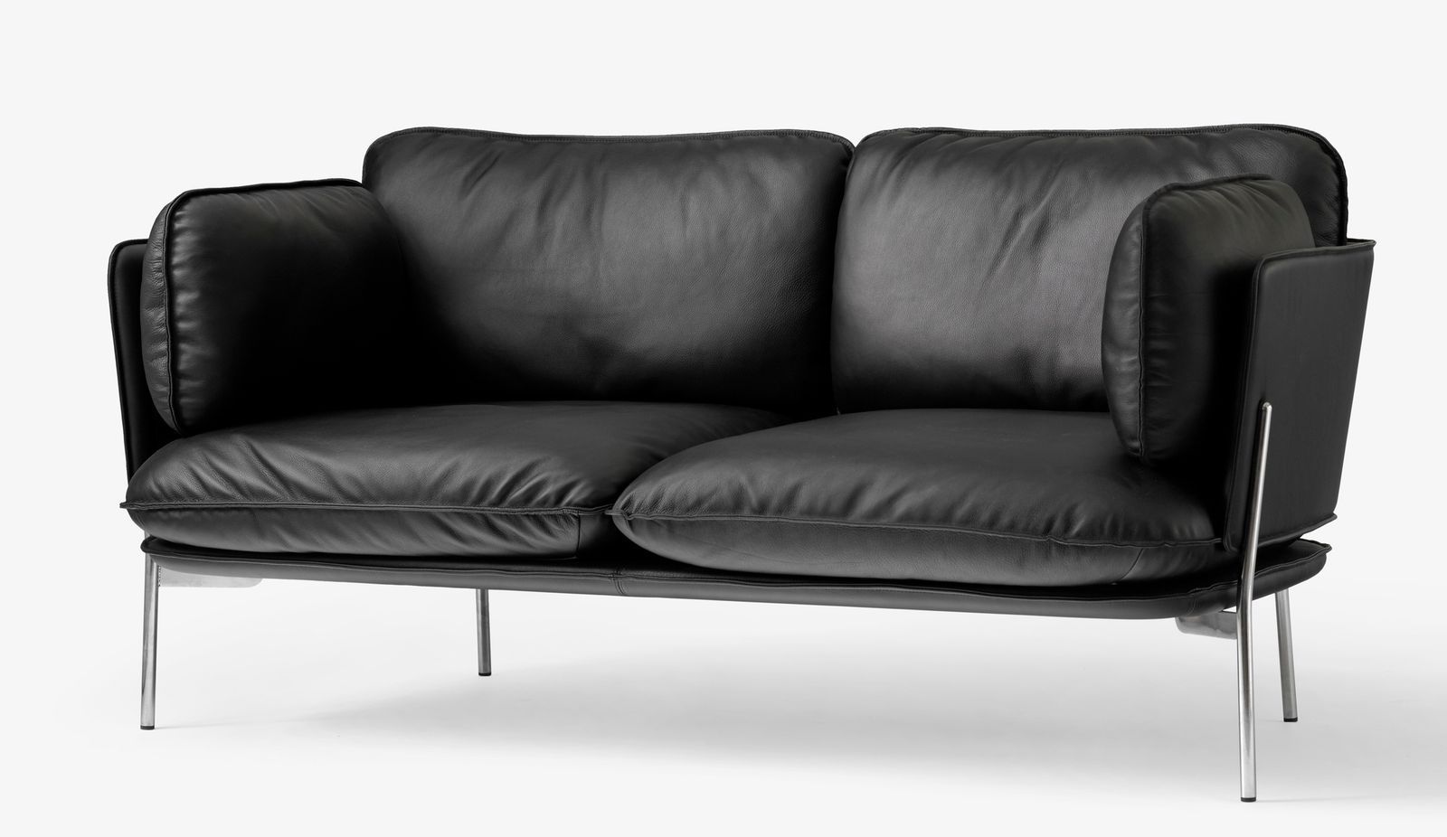 &Tradition Black Leather 2 Seater Cloud Sofa photo 350.0