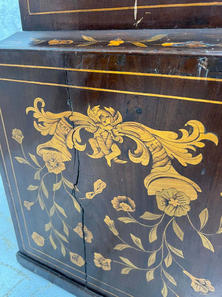 photo buy 19th Century Continental Style Marquetry Bedside Cabinet Box