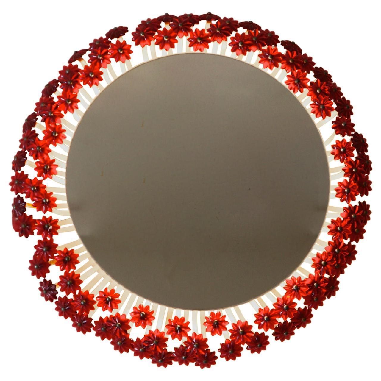 Two Mid Century Modern Round Mirror By Emil Stejnar For Rupert Nikoll, Austria