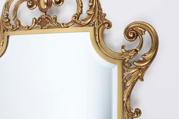 20th Century Louis XV French Copper Beveled Wall Mirror, 1950s photo Home Decor