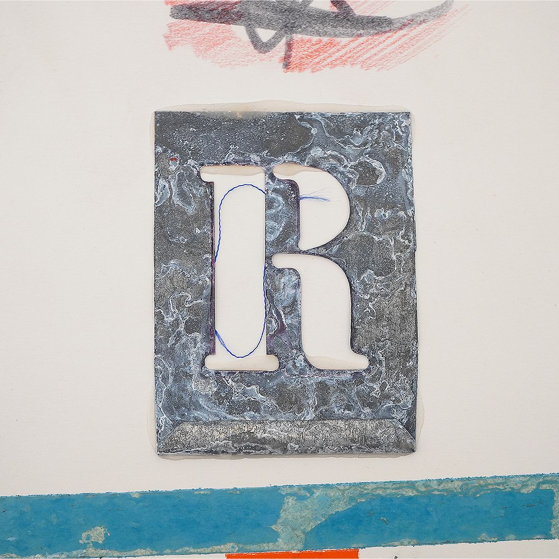 photo for sale Mixed Media On Cardboard And Collage By Sergio Dangelo, 1960s