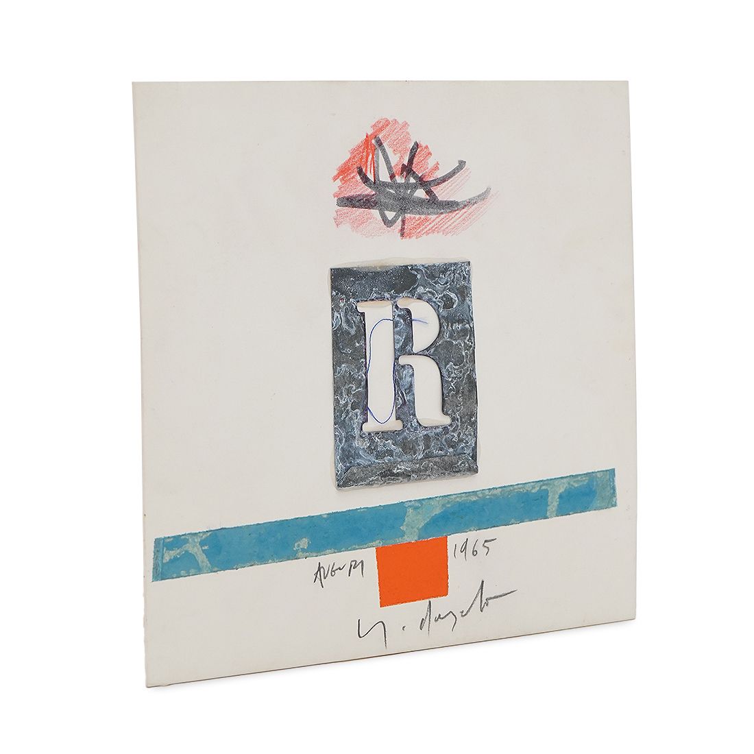 Mixed Media On Cardboard And Collage By Sergio Dangelo, 1960s photo buy