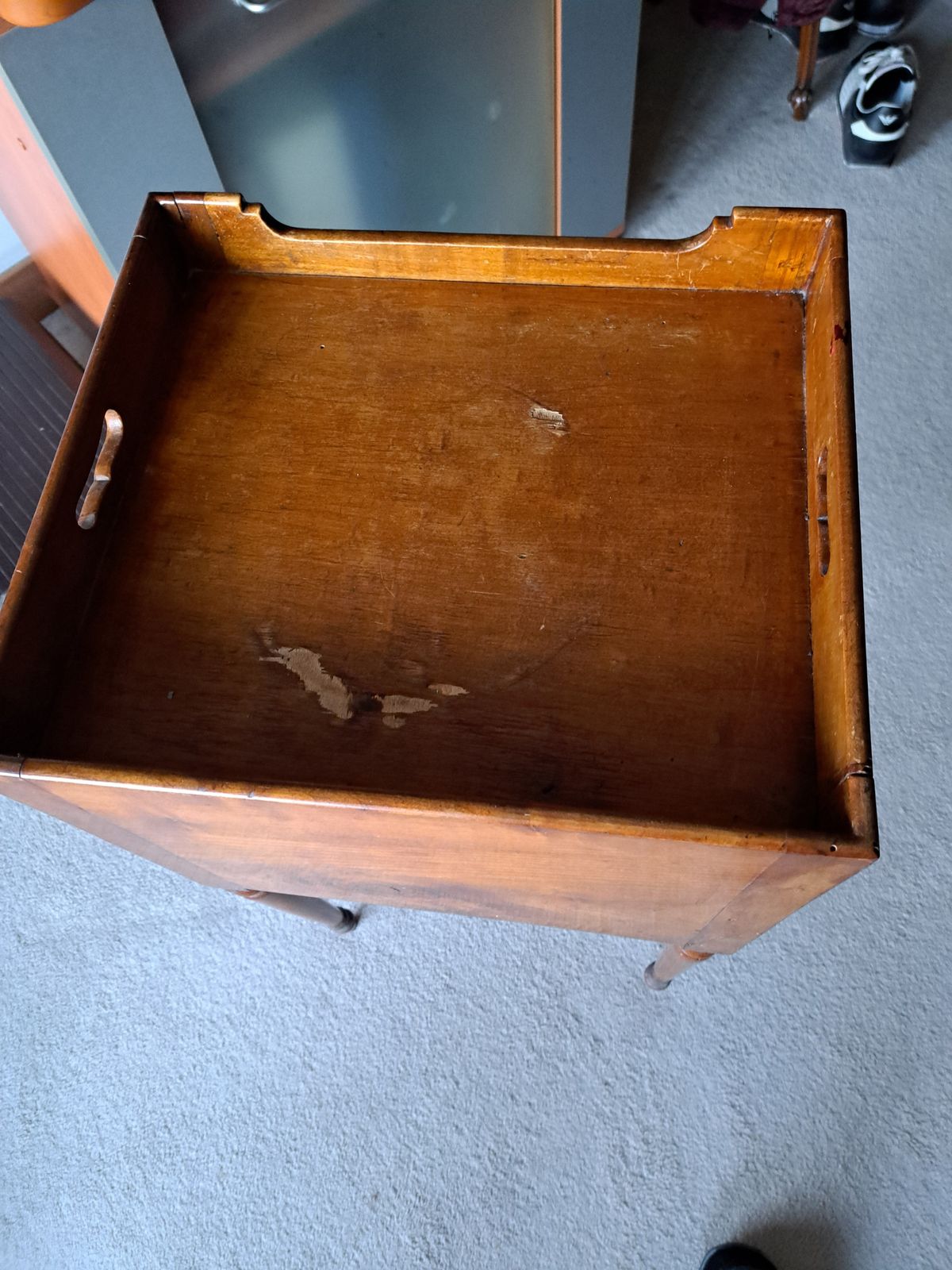 photo for sale Antique Regency/Directoire Nightstand Cupboard Made Entirely In Birch Root