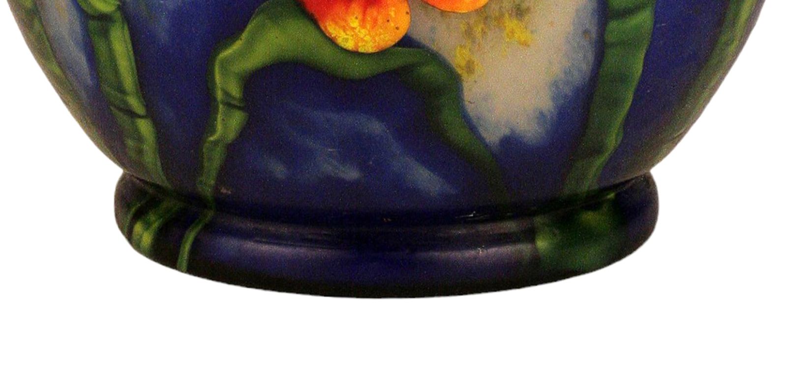 1920s Art Nouveau Czech Bohemian Grand Marquetry Ball Flower Vase By Kralik Glassworks photo vintage