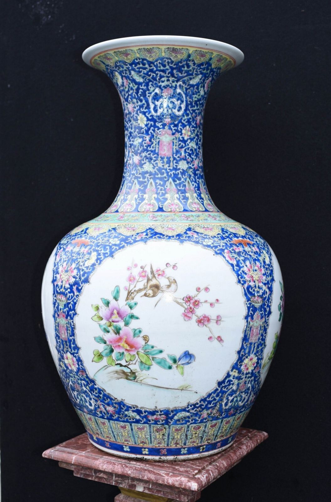 Ming Porcelain Vase Chinese Shanping Temple Urn photo Home Decor
