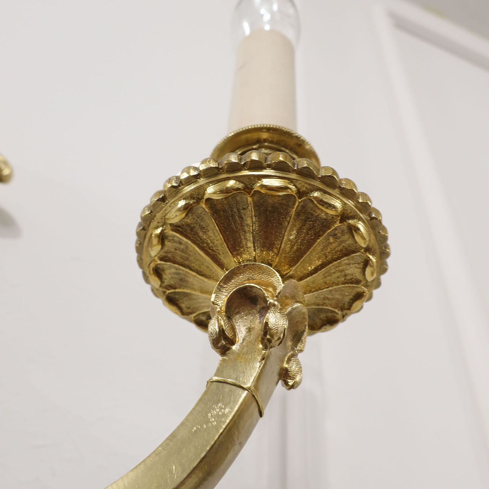 Pair Of French Bronze Gilt Twin Arm Antique Wall Lights photo 1275.0