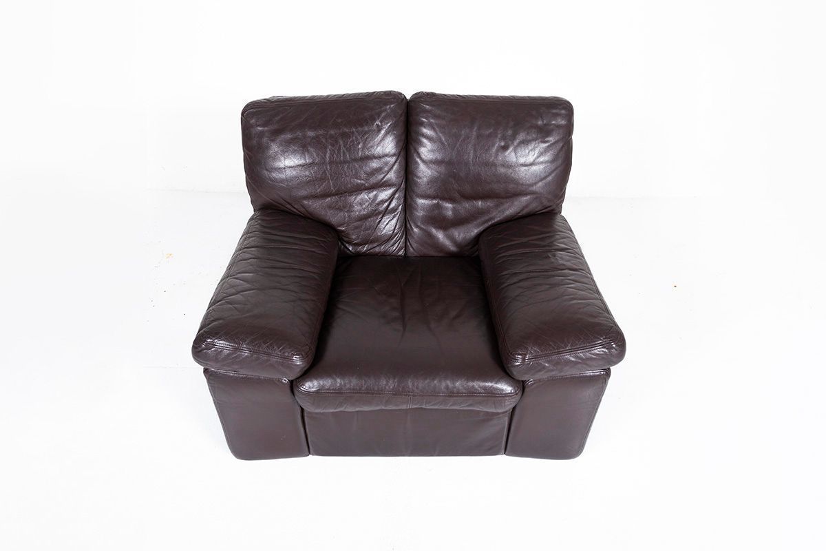 Italian Leather Bonheur Lounge Chair By Titiana Ammannati & Giampiero Vitelli For Brunati, 1970s photo for sale