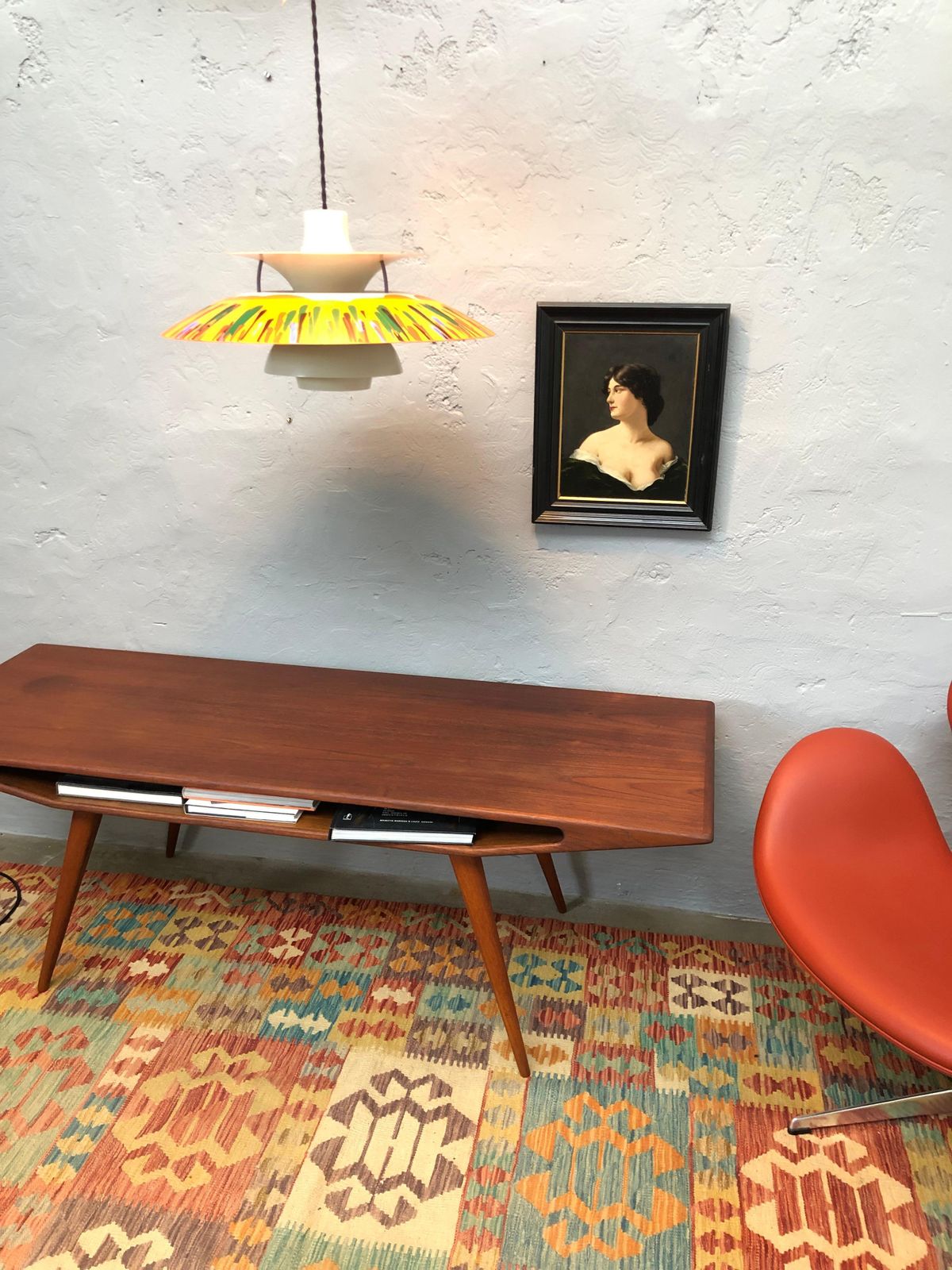 Iconic Vintage Ph5 Chandelier For Louis Poulsen Of Dk With Abstract Art Work photo vinterior