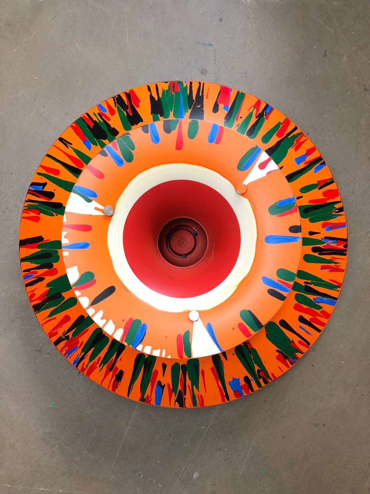 photo furniture Iconic Vintage Ph5 Chandelier For Louis Poulsen Of Dk With Abstract Art Work