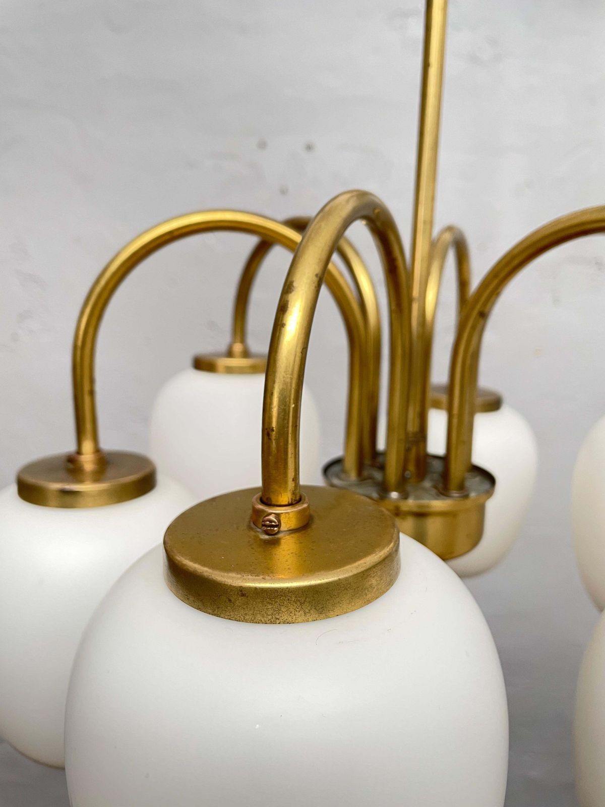 Danish Modernist 6 Arm Chandelier Pendant By Lyfa photo 771.0