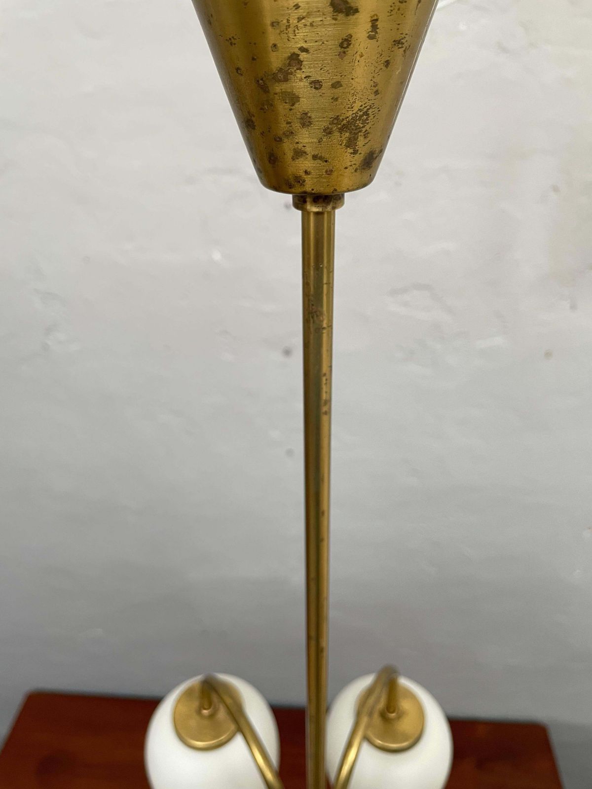 photo vinterior Danish Modernist 6 Arm Chandelier Pendant By Lyfa