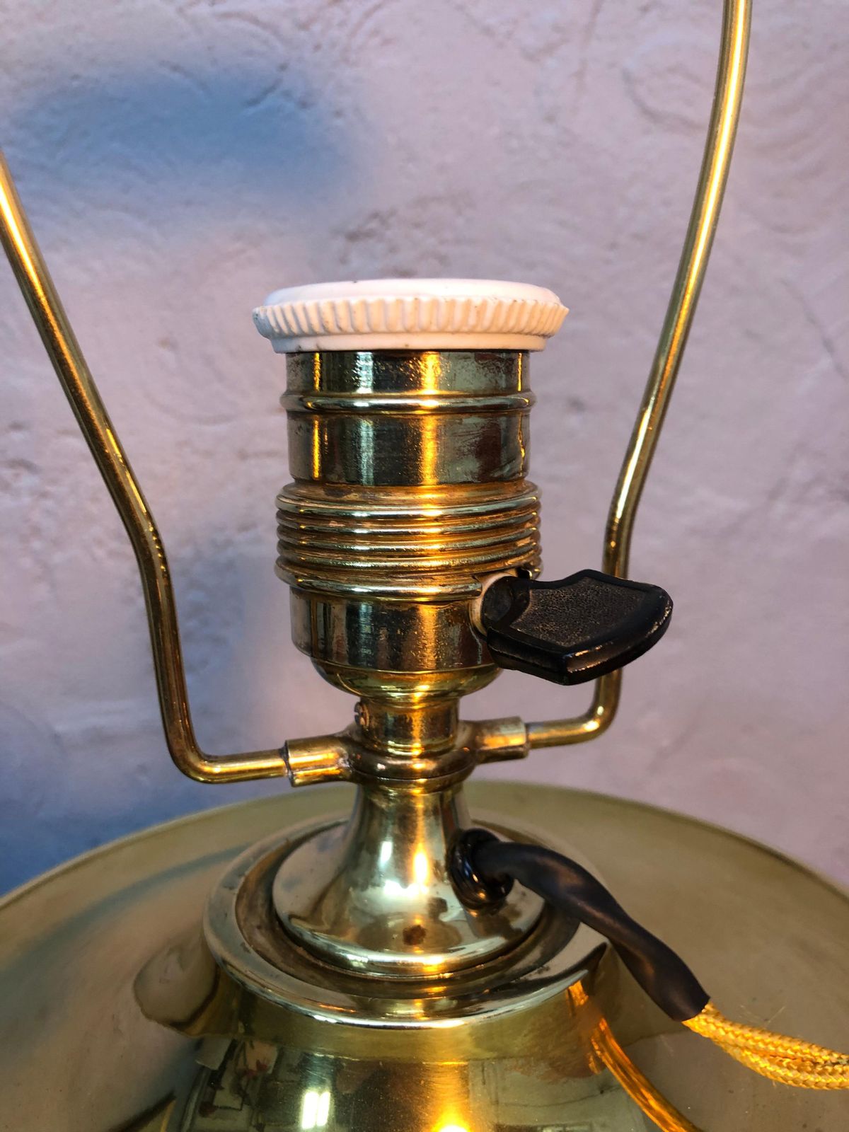 photo for sale Antique Swedish Brass Oil Lampe By Böhlmarks Of Stockholm