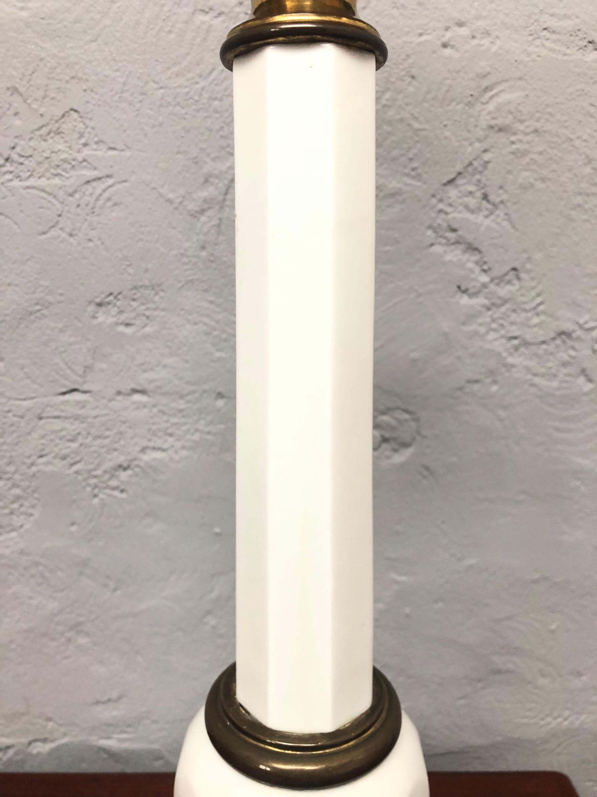 photo for sale Large Antique Heiberg Ceramic Electrified Oil Table Lamp