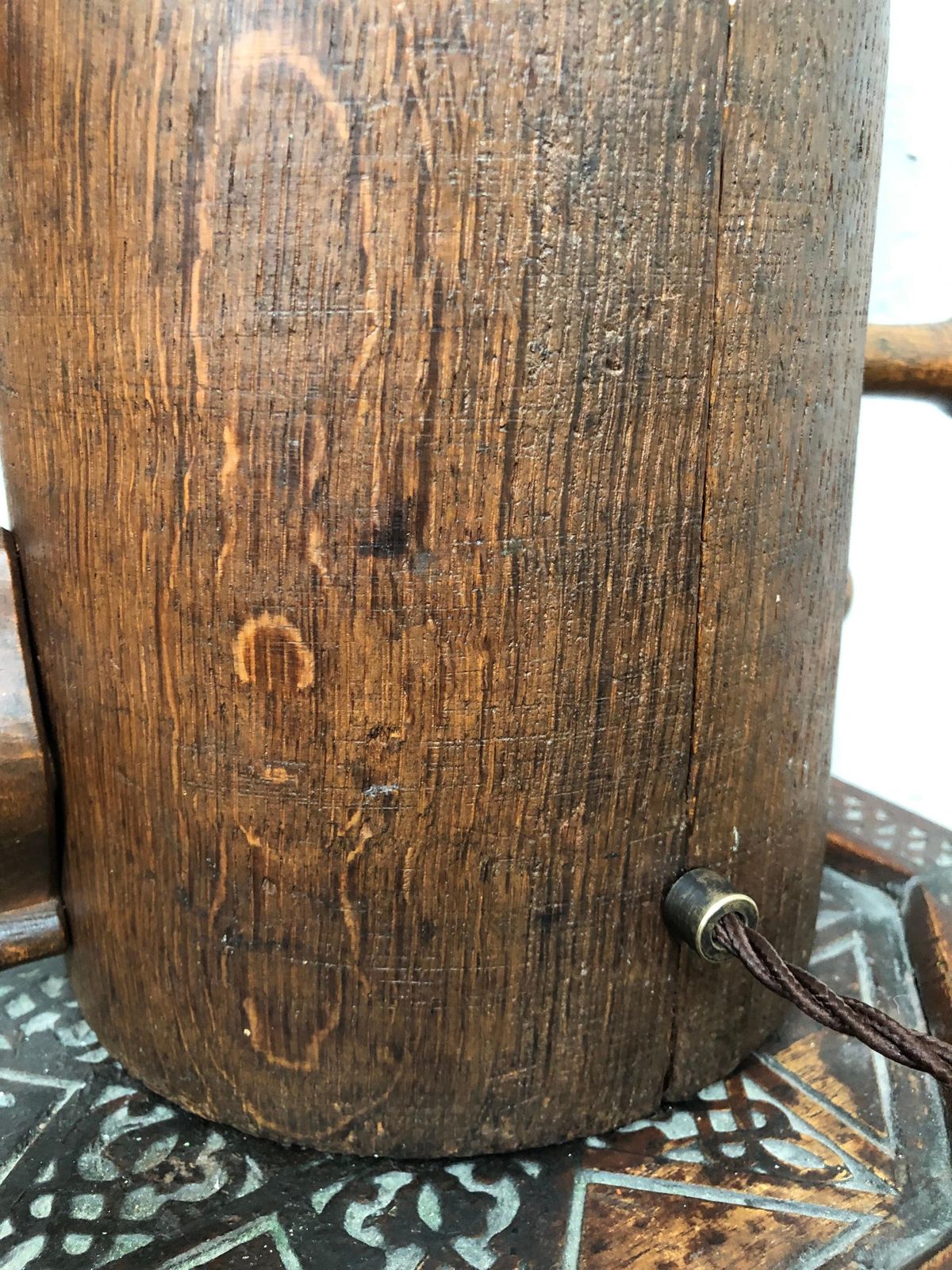 Truly Stunning Antique Wooden Hat Stretcher Stand Table Lamp photo vintage