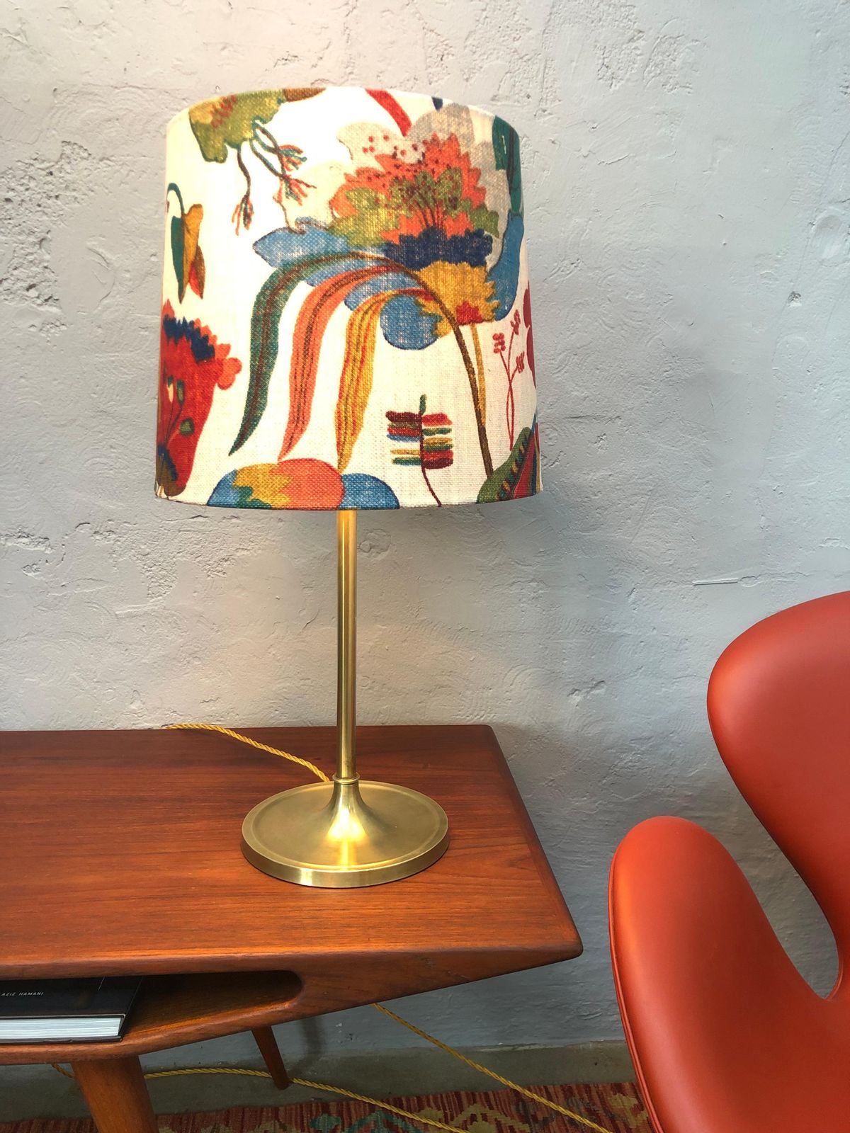 Vintage Pair Of Brass Table Lamps By Esben Klint For Le Klint From The 1950s photo for sale