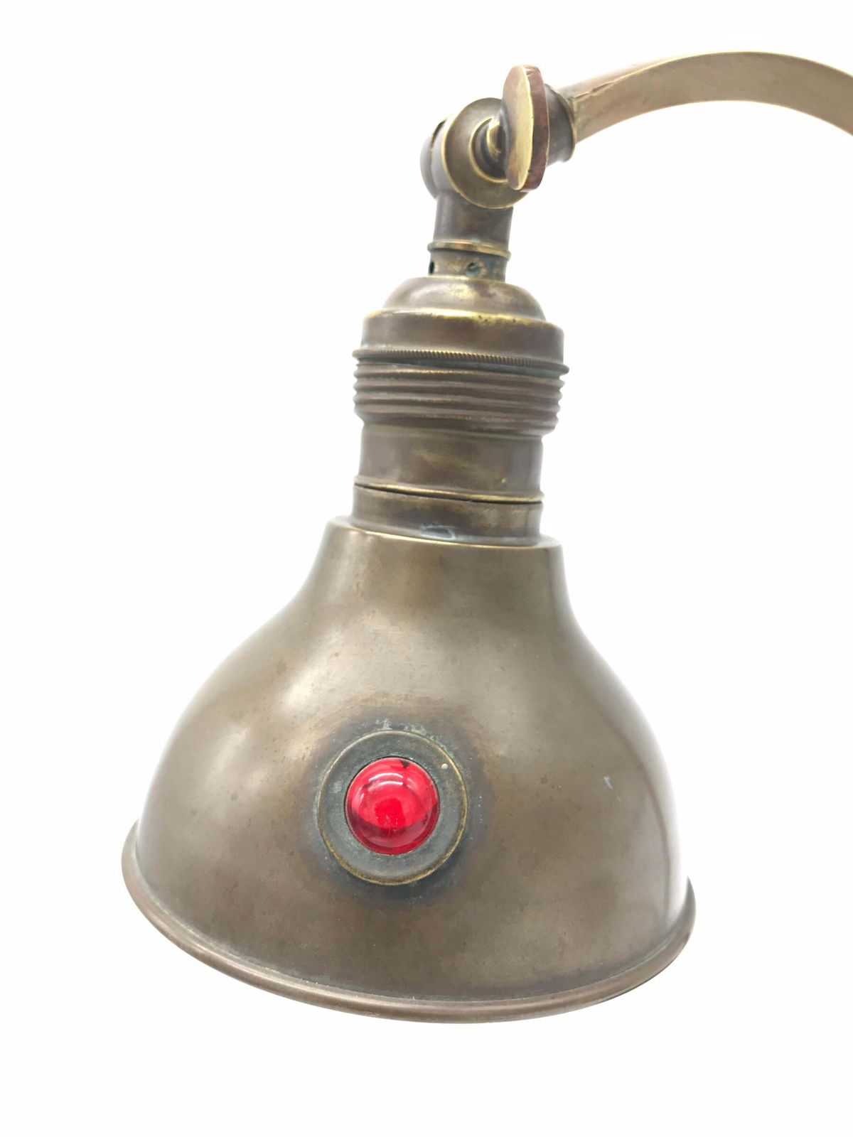 Italian Art Deco Table Lamp From The 1930s In Copper With In Laid Glass Beads photo Lighting