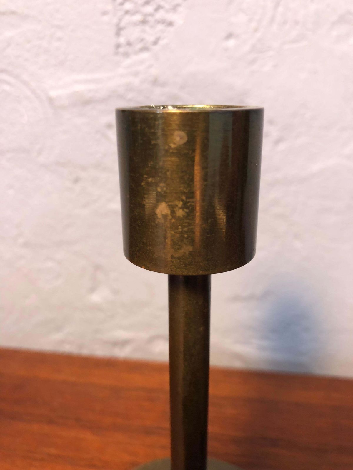 photo furniture Pair Of Mid Century Danish Brass Candle Holders