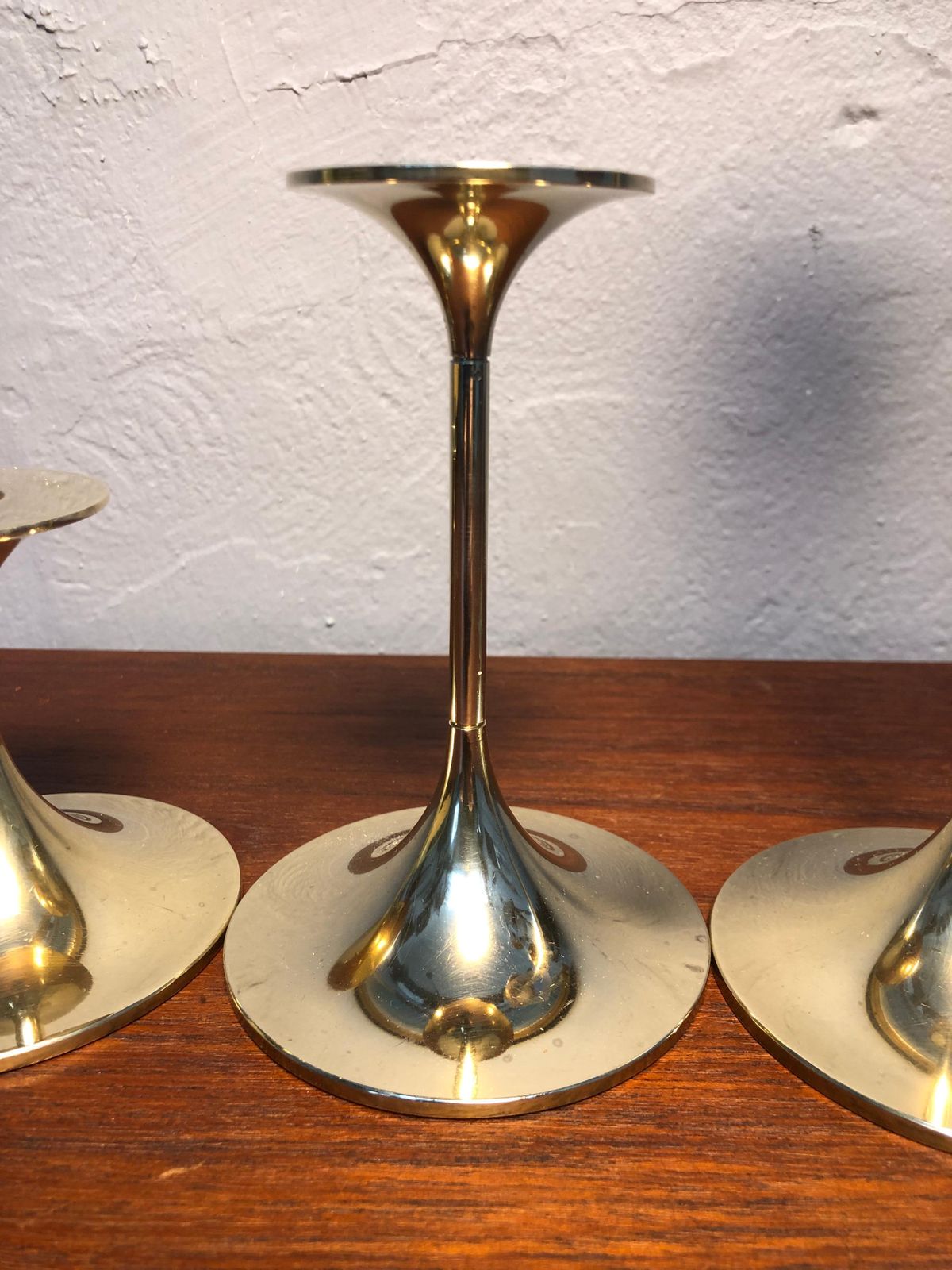 Set Of 4 Mid Century Modern Brass Candle Holders By Torben ørskov Of Copenhagen photo for sale