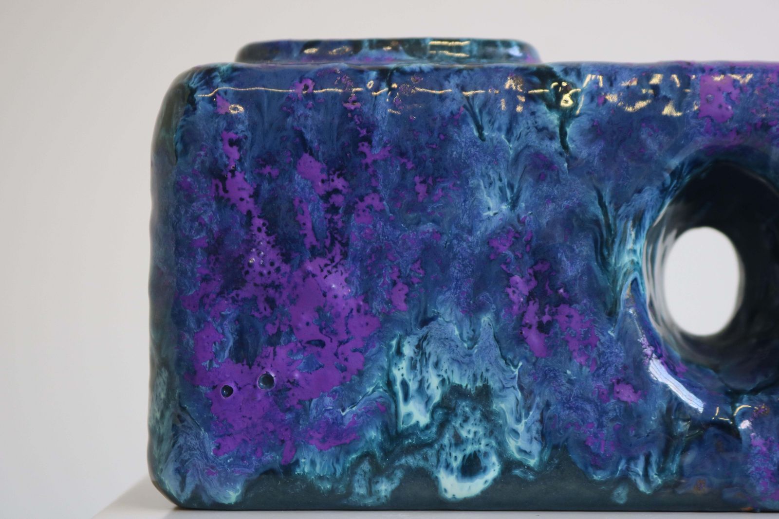 Mid Century Fat Lava Kunstaardewerk Vaas Van Marei Keramik, 1970, West Duitsland photo Woonaccessoires