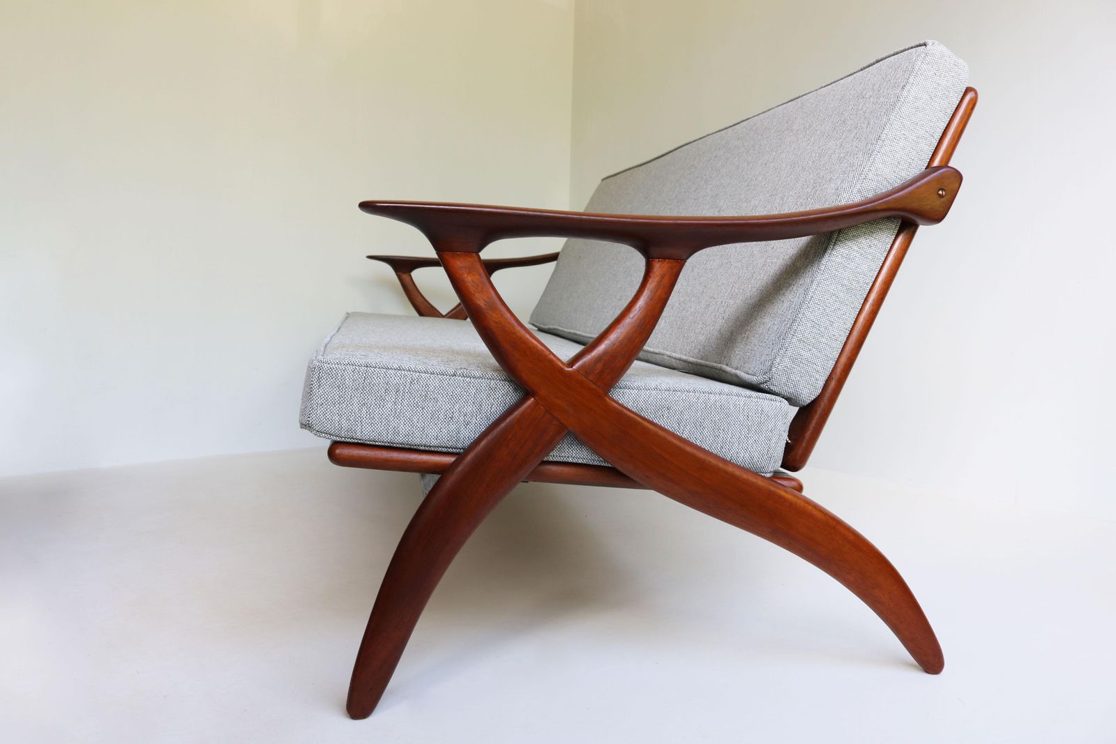 Vintage Nederlandse Design Sofa In Teak Van De Ster Gelderland – Mid Century Modern, 1950 photo furniture