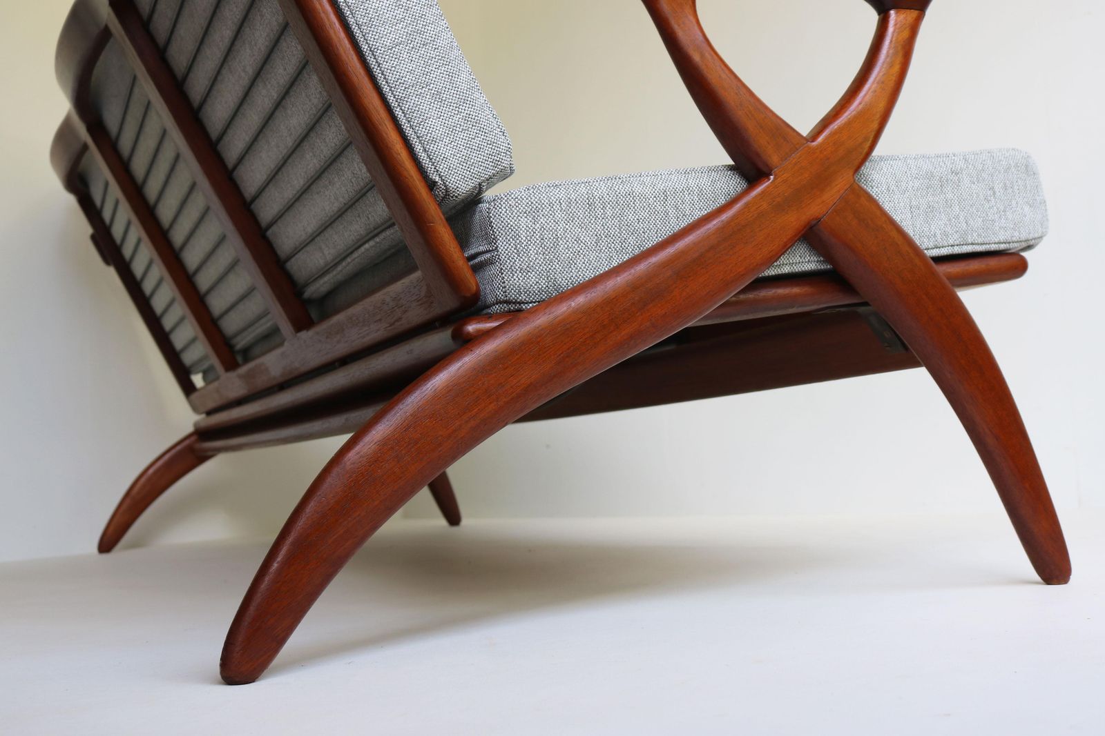 Vintage Nederlandse Design Sofa In Teak Van De Ster Gelderland – Mid Century Modern, 1950 photo vinterior