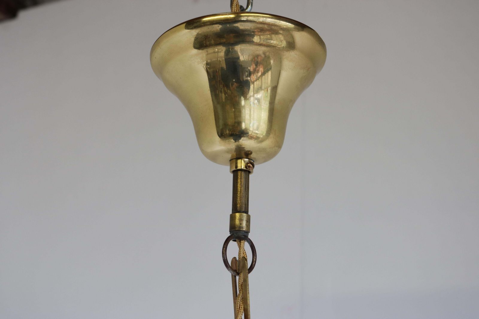 Lighting Arts & Crafts Pendant Light By Henry G. Richardson & Sons 1900 Vaseline Glass photo