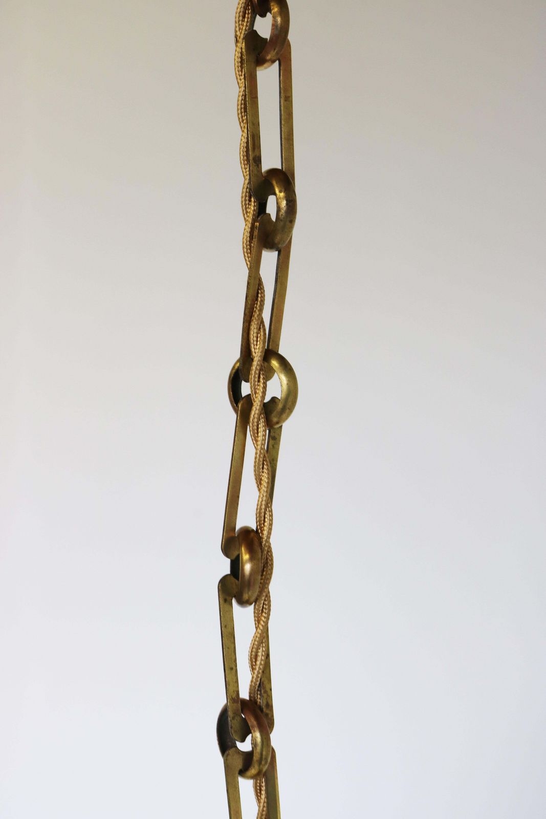 1360.0 Arts & Crafts Pendant Light By Henry G. Richardson & Sons 1900 Vaseline Glass photo
