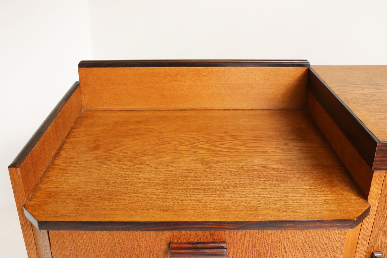 Dutch Art Deco Design By P.E.L Izeren Amsterdam School Tea Cabinet 1920 Oak photo Furniture