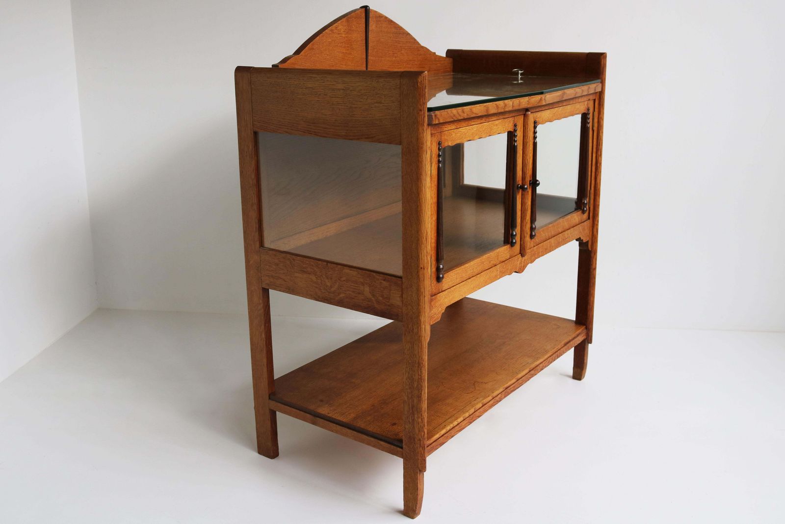 Antique Dutch Art Deco Amsterdam School 1920 Tea Cabinet / Display Bar Cabinet photo Furniture