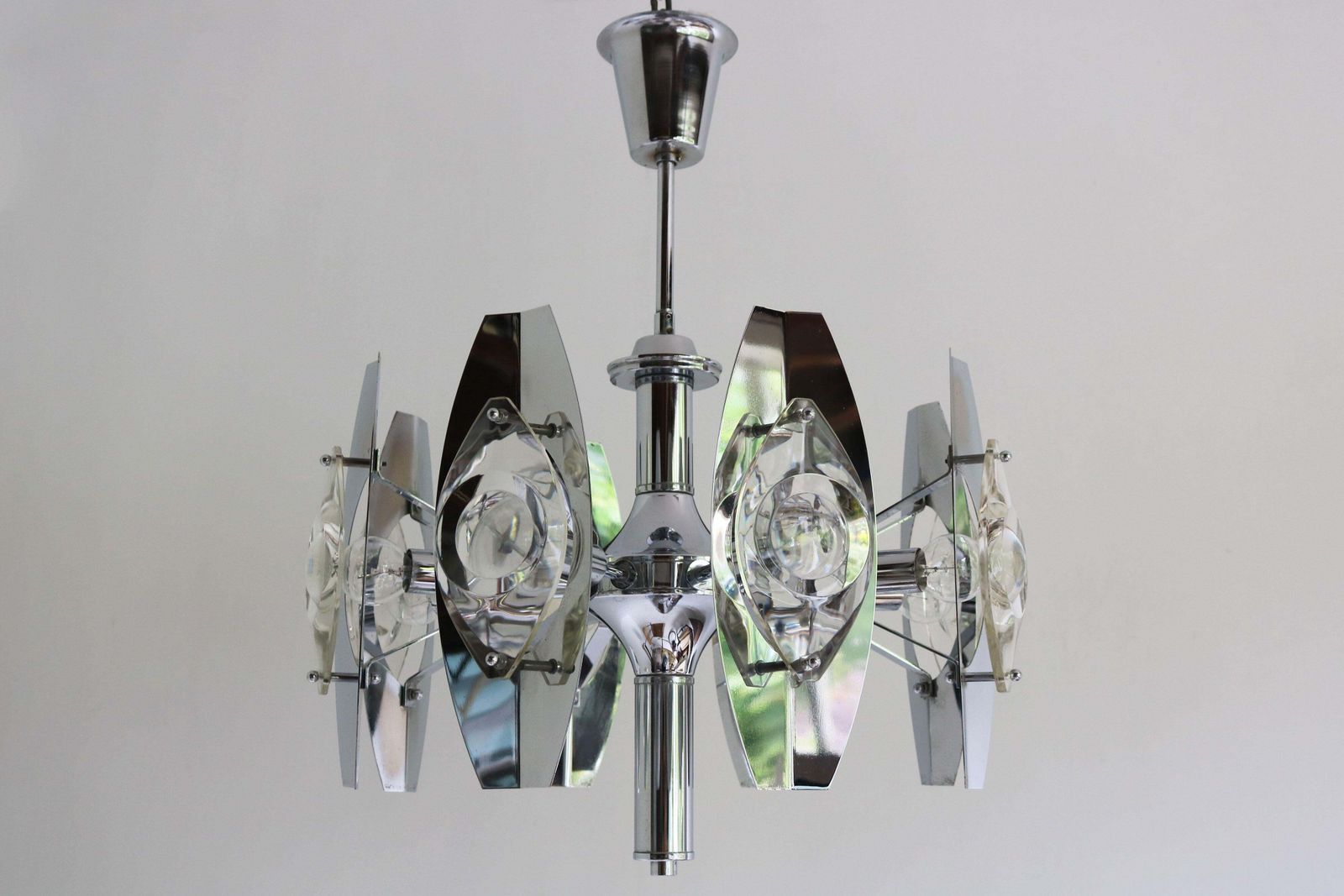1960 Italian Design Chandelier By Oscar Torlasco For Stilkronen Italy Space Age photo furniture