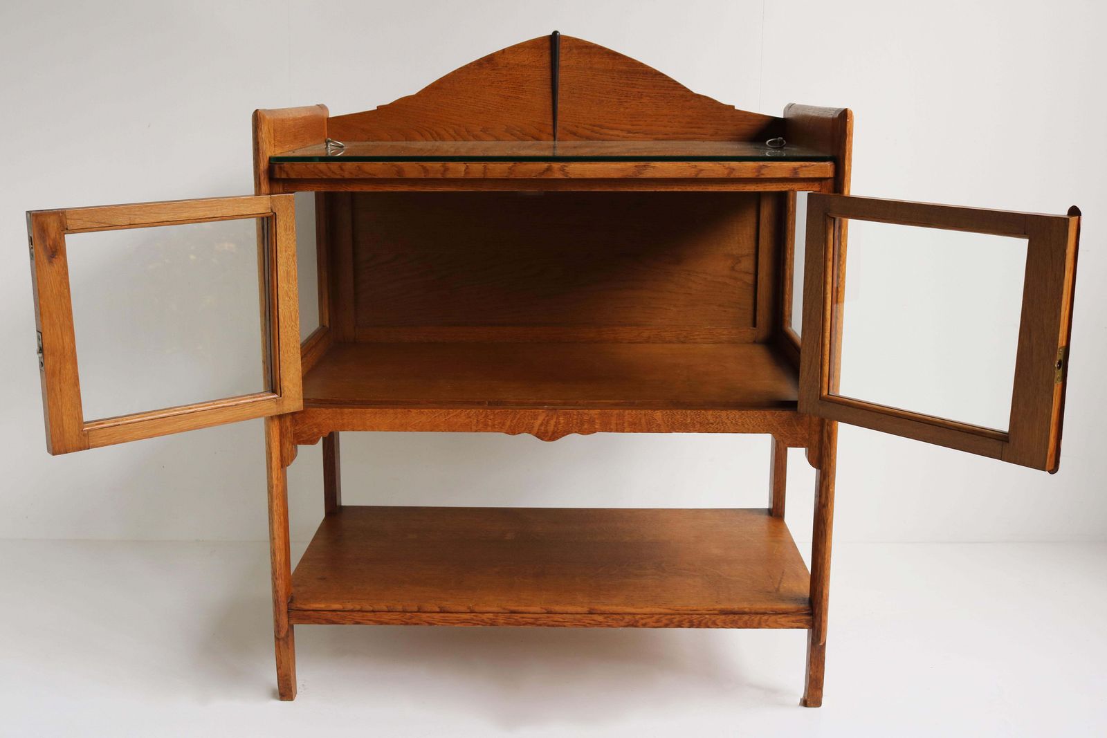 photo for sale Antique Dutch Art Deco Amsterdam School 1920 Tea Cabinet / Display Bar Cabinet