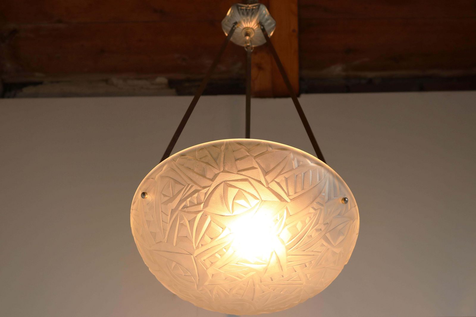 Antieke Franse Art Deco Hanglamp Van Jean Noverdy, 1930 – Kroonluchter photo furniture