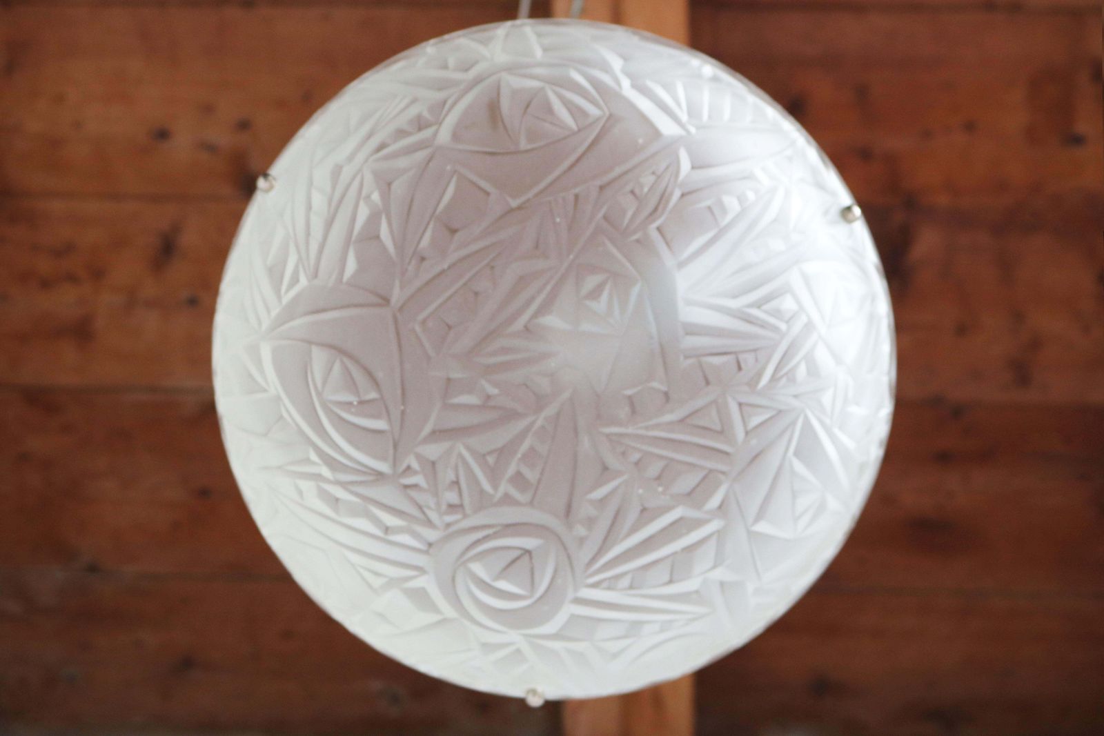 Antieke Franse Art Deco Hanglamp Van Jean Noverdy, 1930 – Kroonluchter photo Verlichting