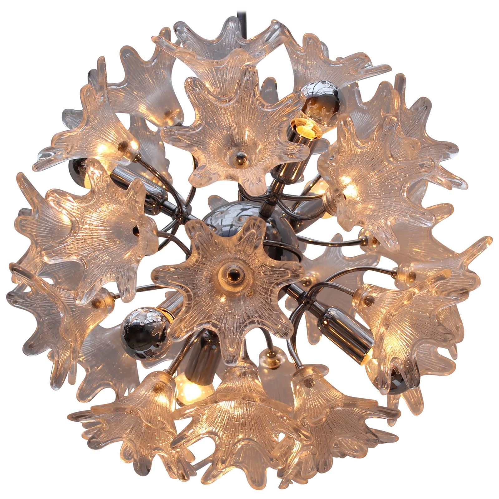 Midcentury Italian Murano Glass Sputnik Chandelier By Paolo Venini For Veart photo furniture